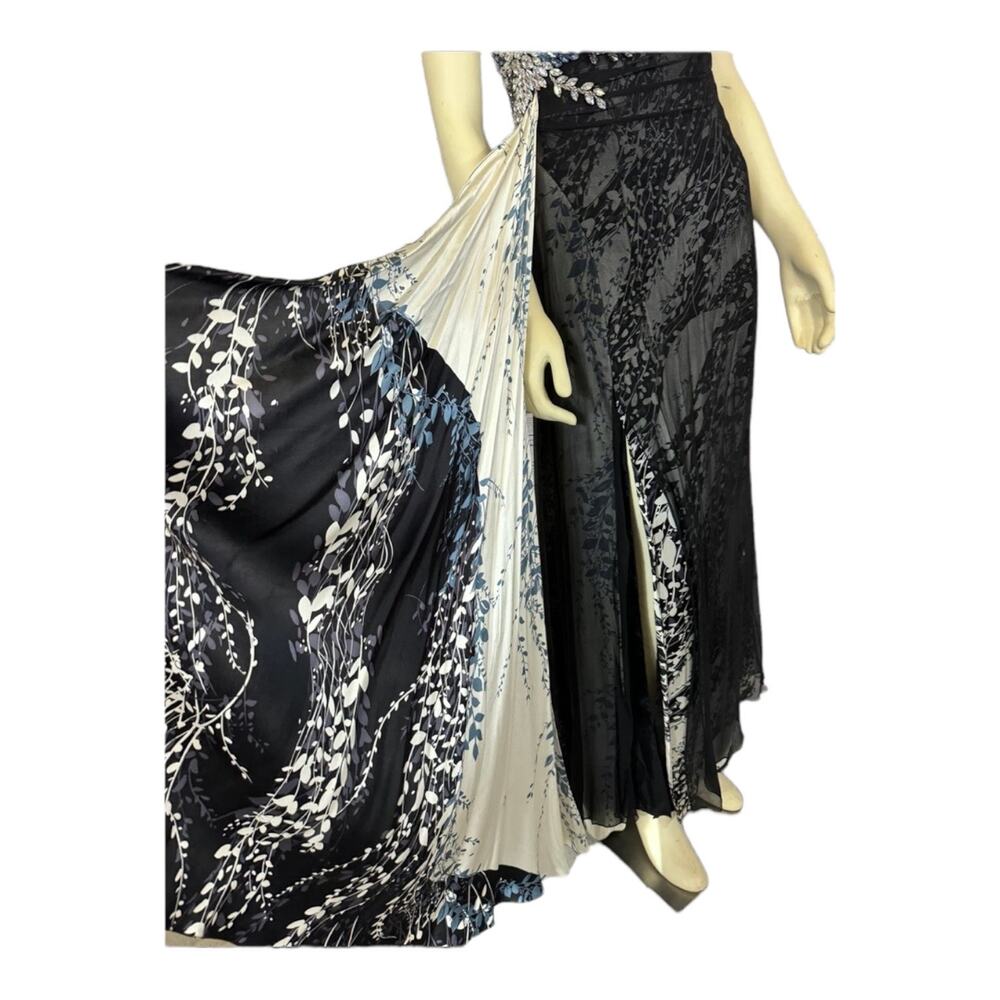 TERANI Couture 100% Silk Beaded Strapless Gown Size 6 - Picture 6 of 16